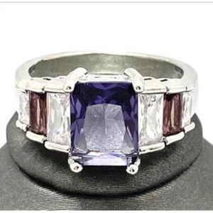Beautiful Amethyst and White Sapphire Ring
